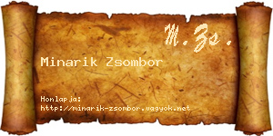 Minarik Zsombor névjegykártya